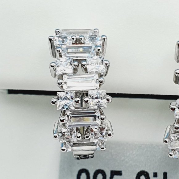 "925 Sterling Silver Cubic Zirconia Earrings, UU1P6A6157 - Picture 5 of 11